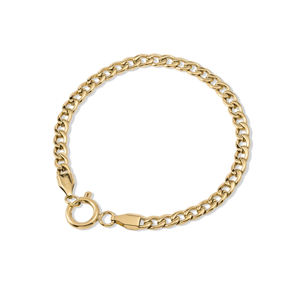 Losse letter & geboortesteen armband goud