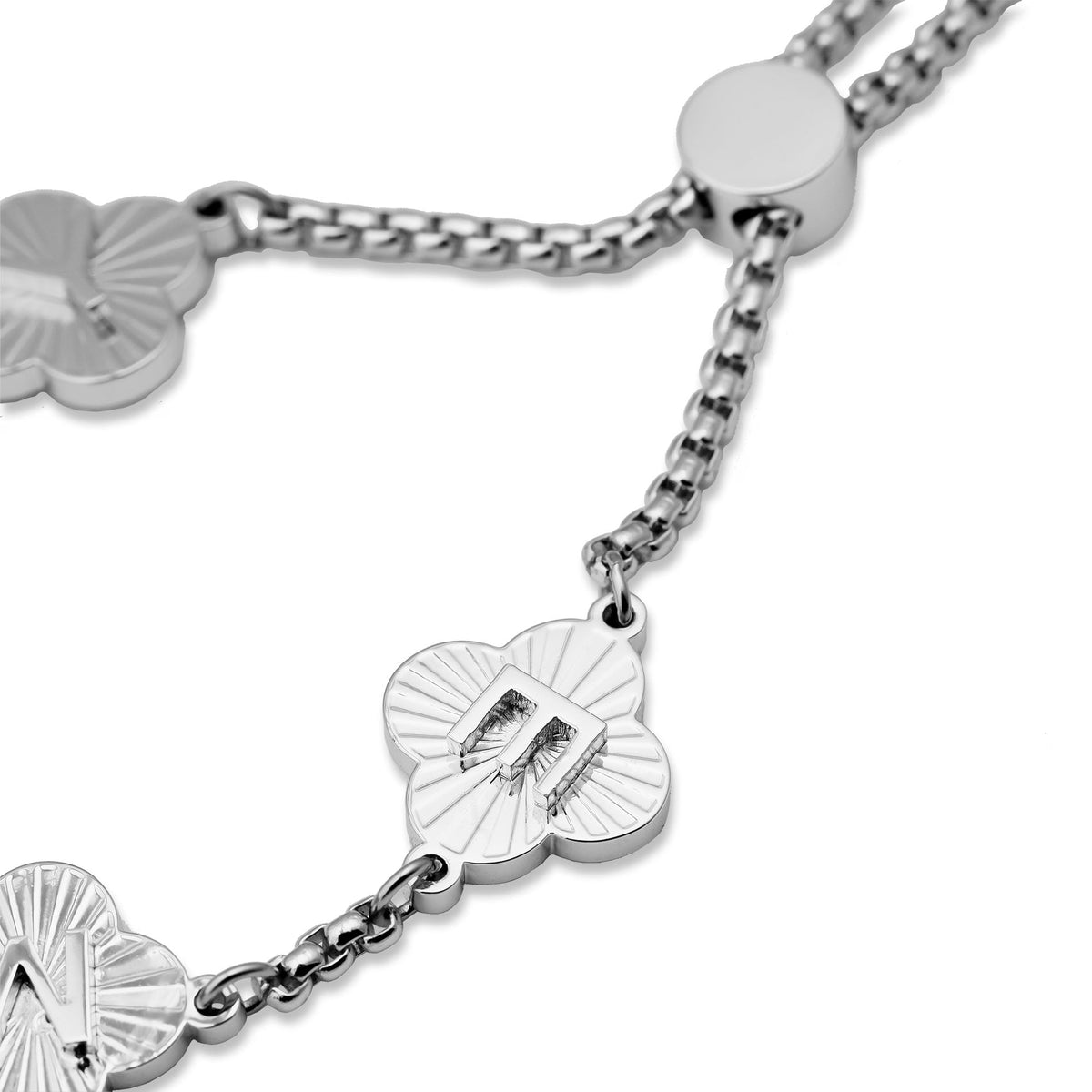 Klaver sunrise armband zilver
