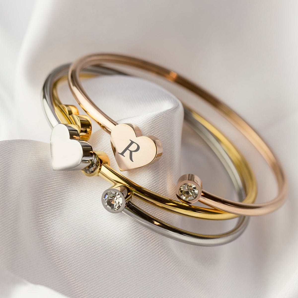 Hart bangle rosé goud