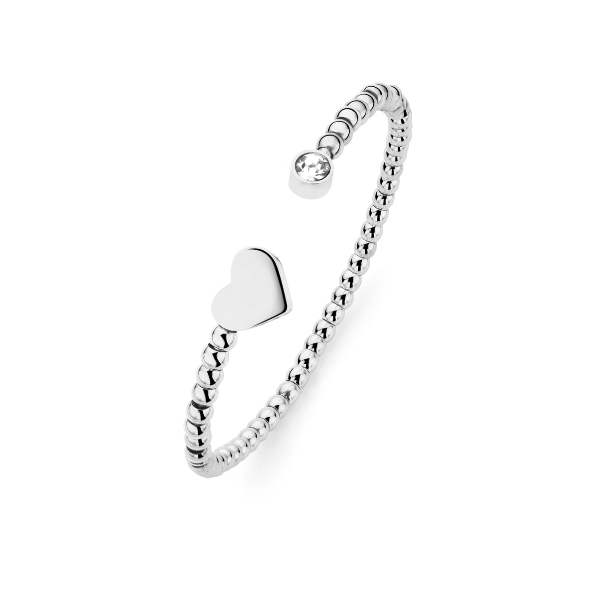 Hart & bol bangle zilver
