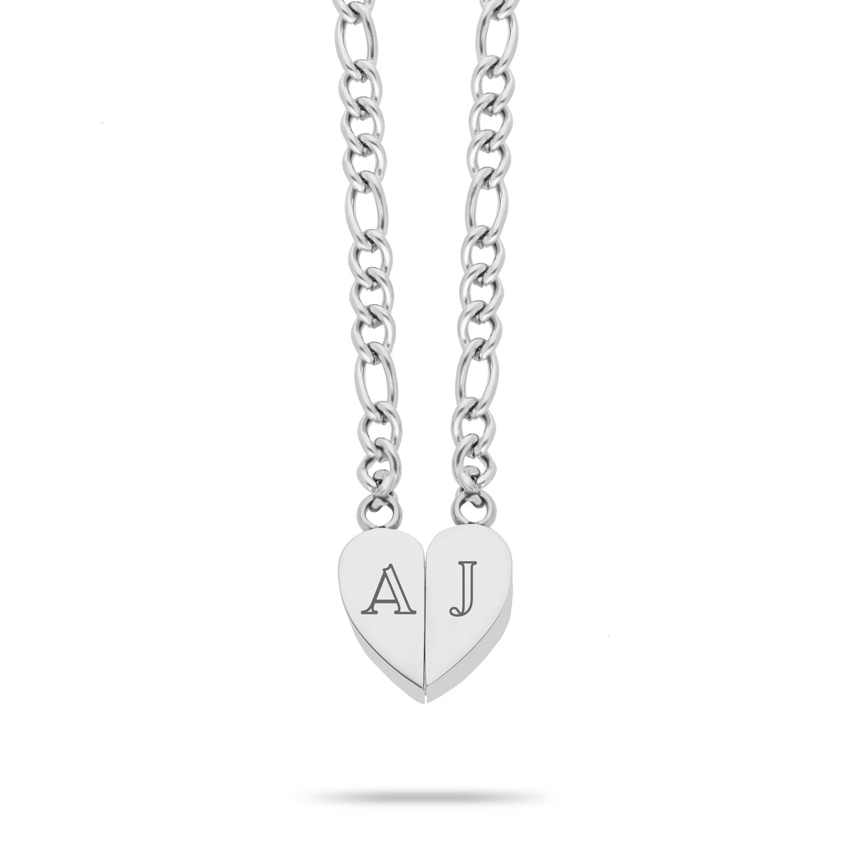 Magnetisch hart ketting zilver