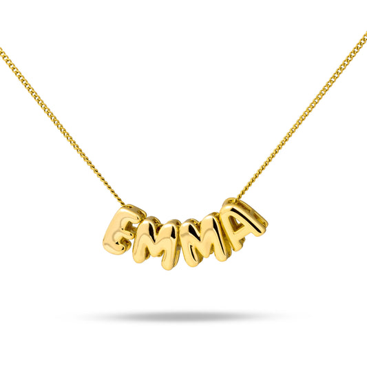 Bubble initialen ketting goud