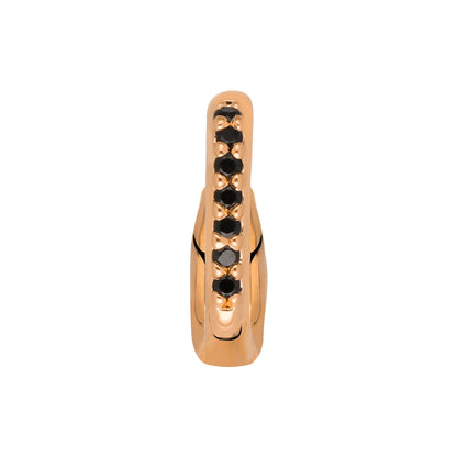 Clip black stones rosé gold - No discoloration