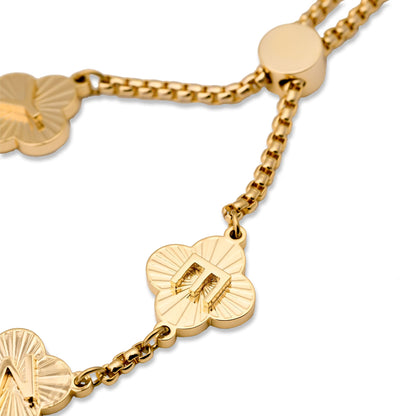 Klaver sunrise armband goud