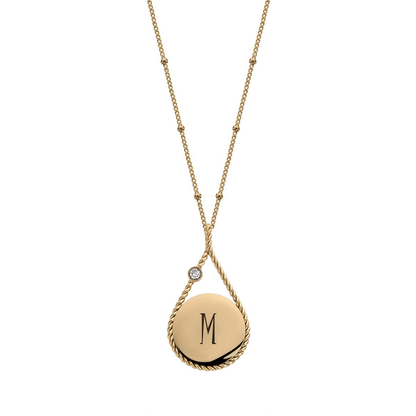 Initial coin rosé gold - Personalized