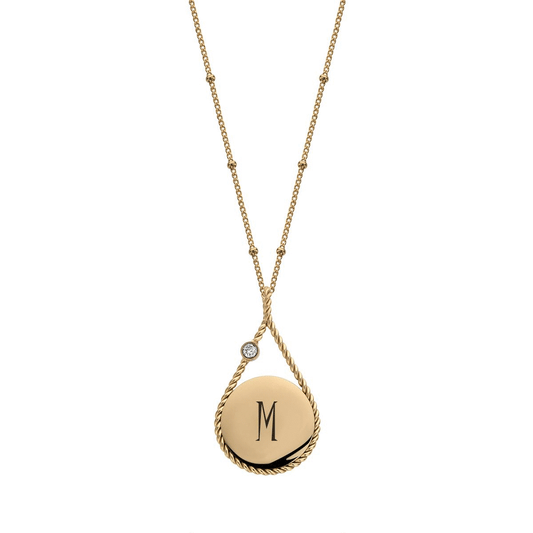Initial coin rosé gold - Personalized