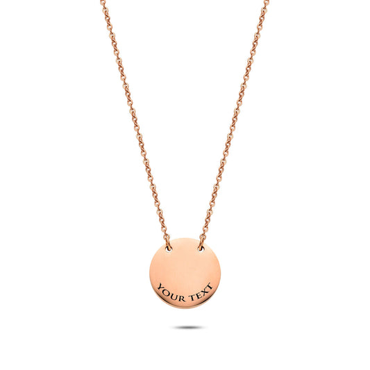 Munt ketting rosé goud