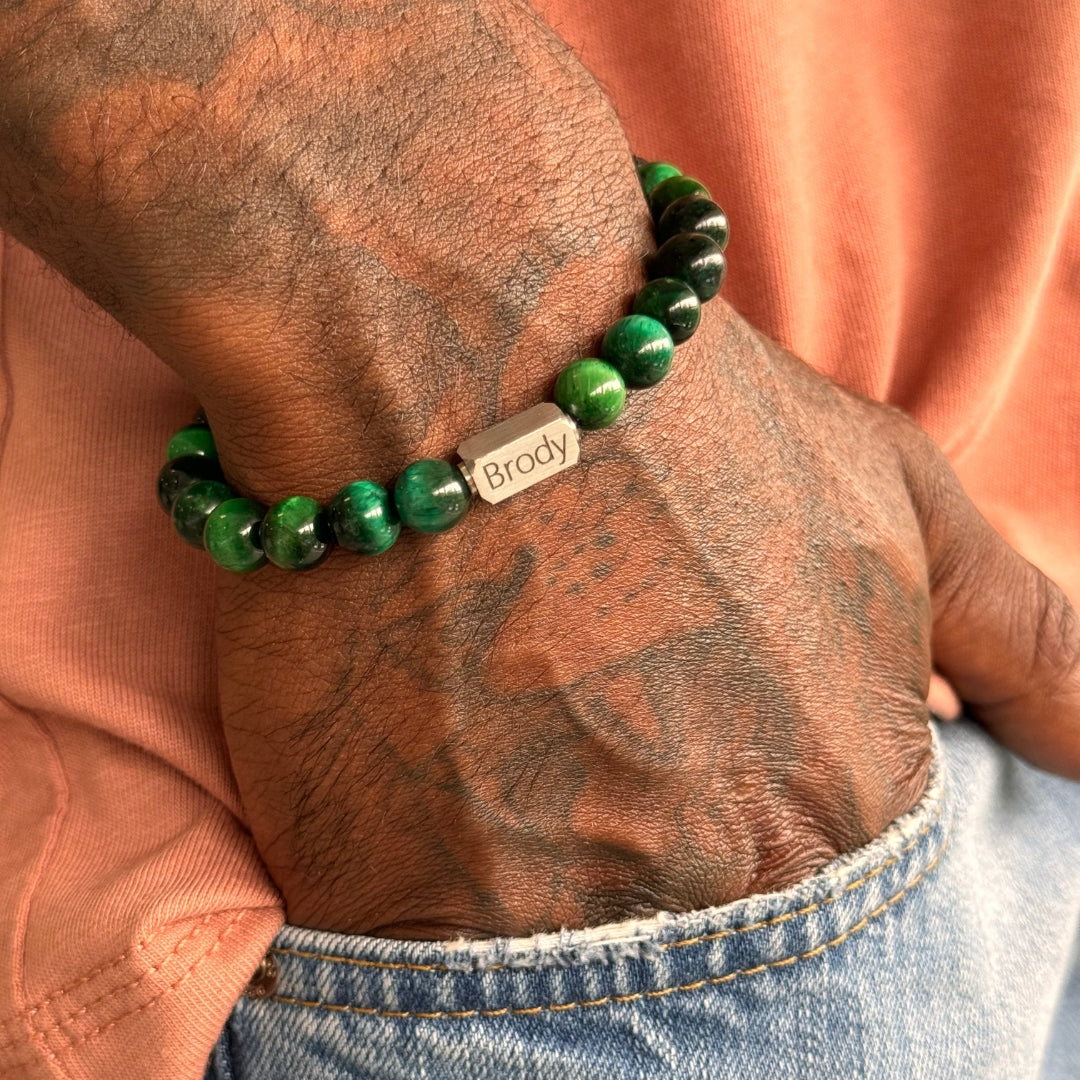 Groene tijgeroog armband