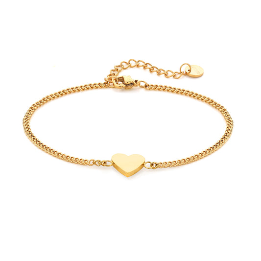 Heart chain gold - Stainless steel