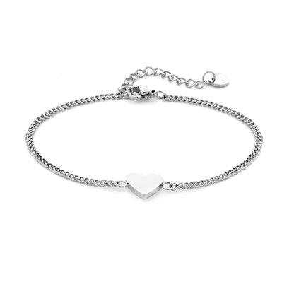 Heart chain silver - Stainless steel