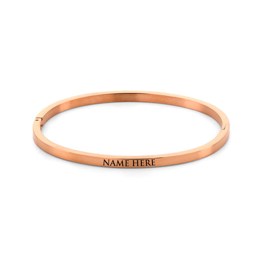 Name bangle rosé gold - Personalized