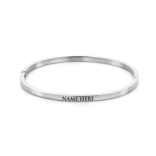 Name bangle silver - Personalized