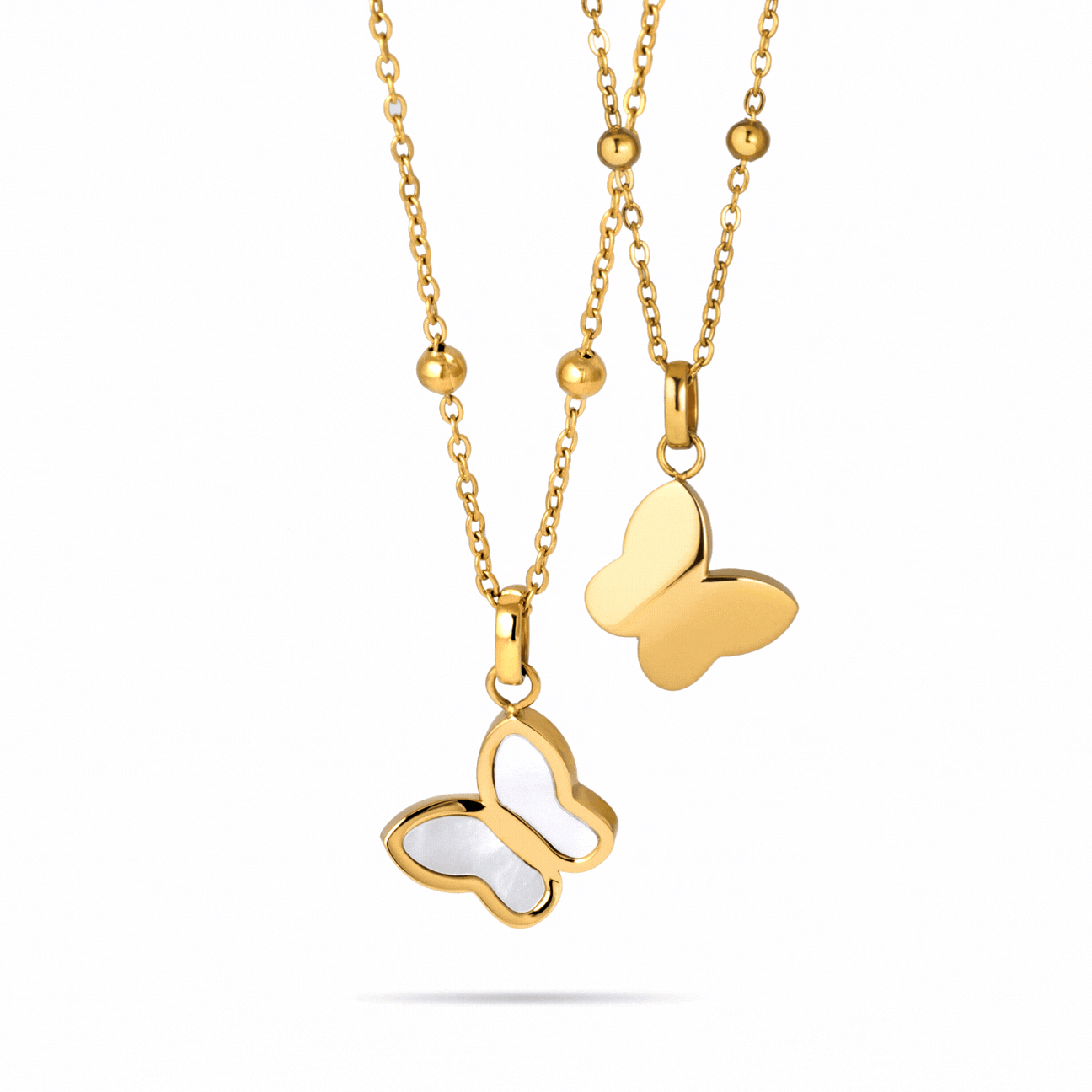 Vlinder ketting goud