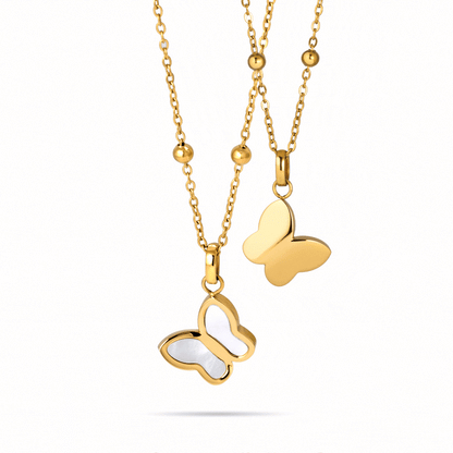 Vlinder ketting goud