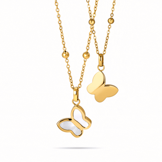 Vlinder ketting goud