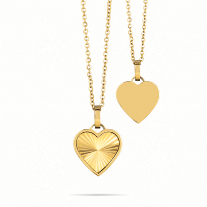Sunray hart ketting goud
