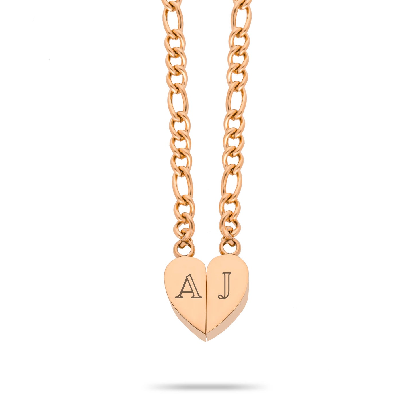 Magnetic heart rose gold - Personalized