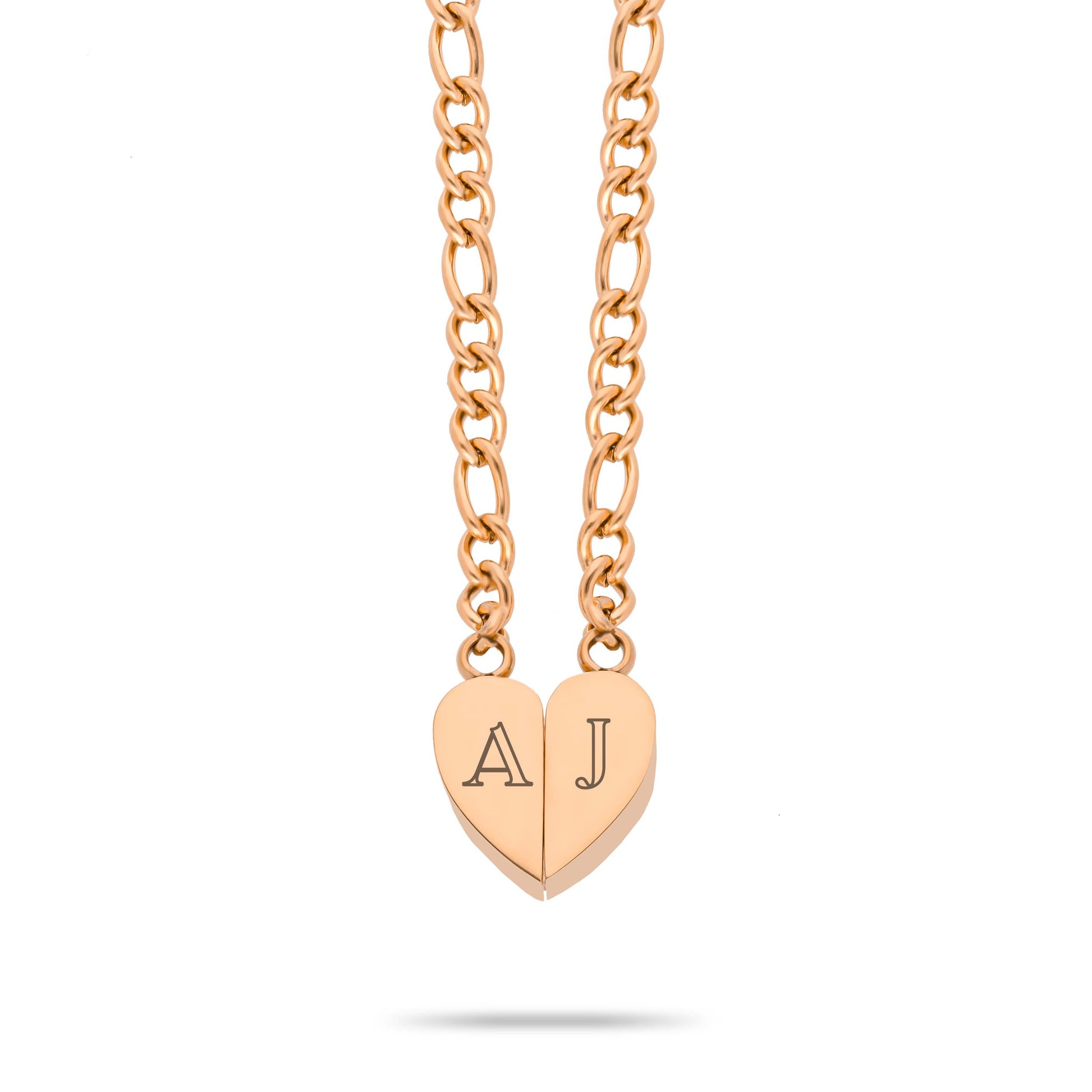 Magnetic heart rose gold - Personalized