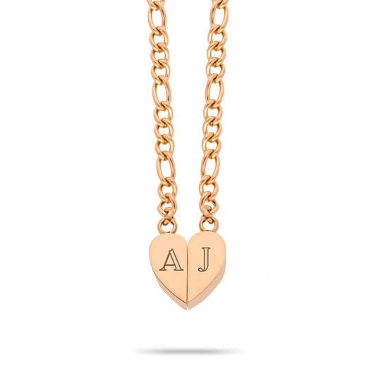 Magnetic heart rose gold - Personalized