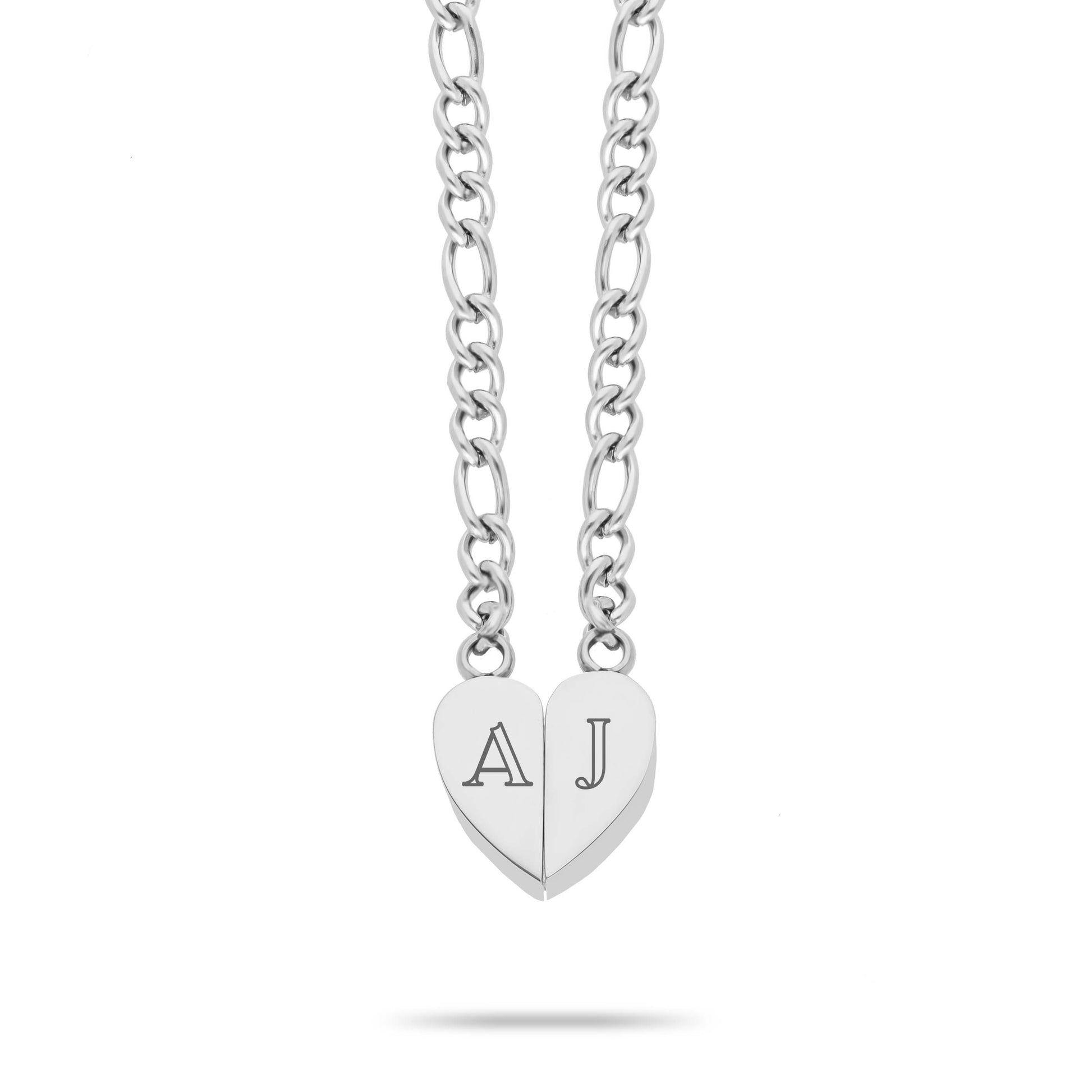 Magnetic heart silver - Personalized