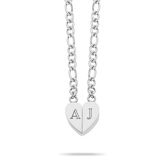 Magnetic heart silver - Personalized