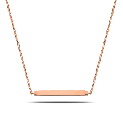 Secret bar ketting rosé goud