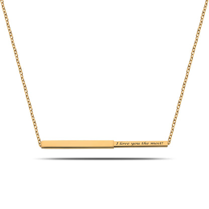 Secret bar ketting goud