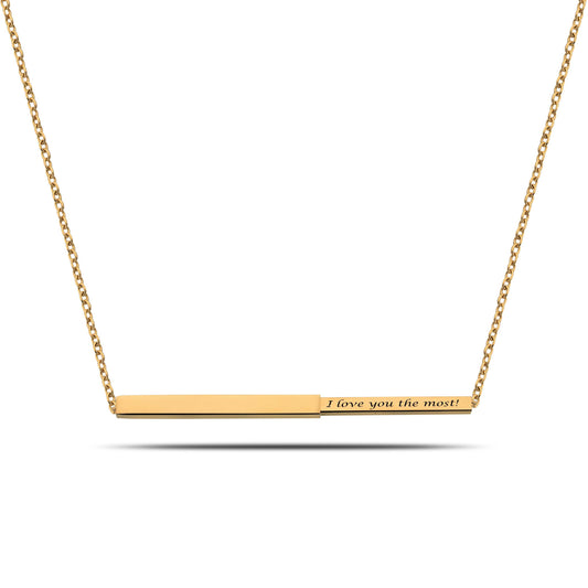 Secret bar ketting goud