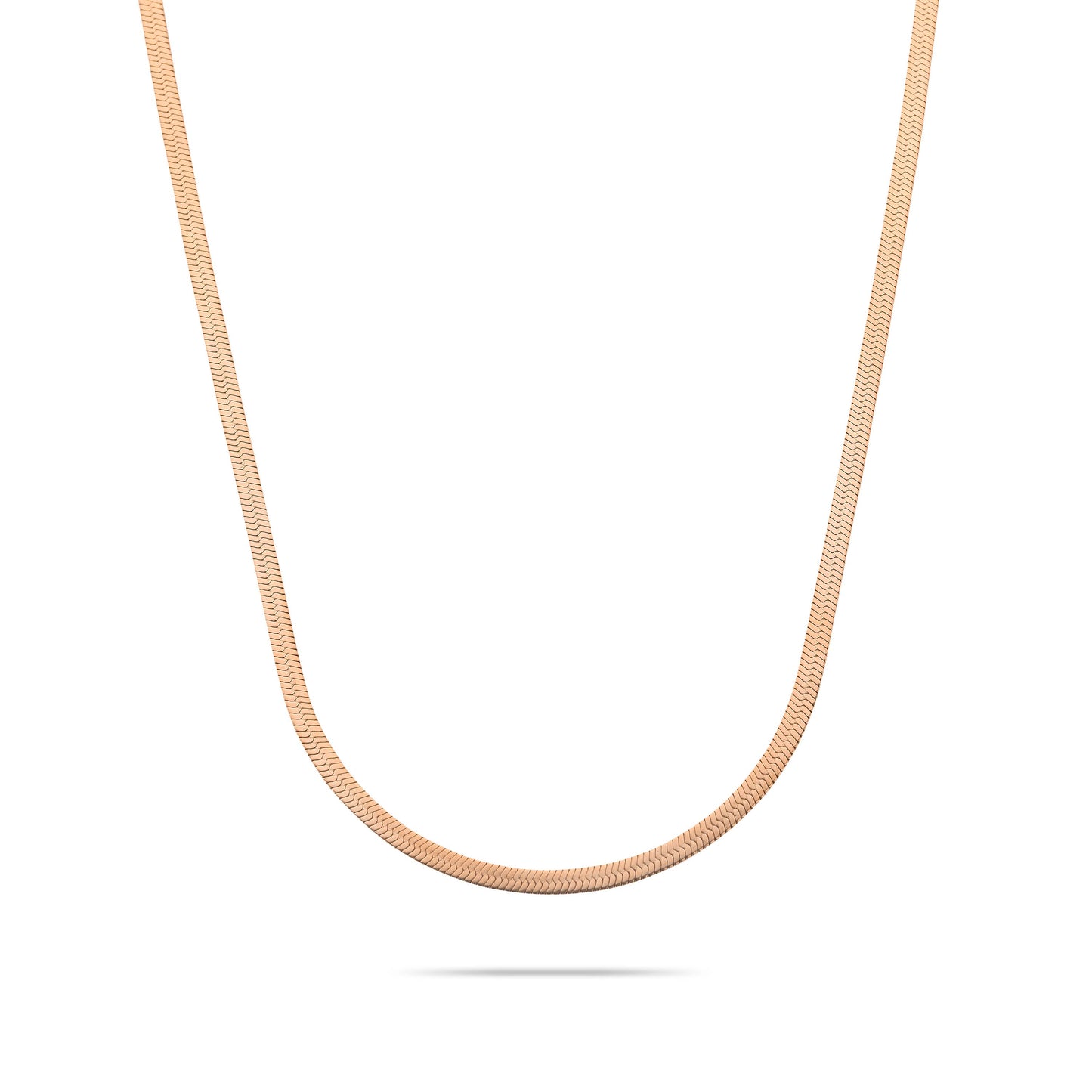 Snake necklace rosé gold - Stainless steel