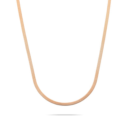 Snake necklace rosé gold - Stainless steel