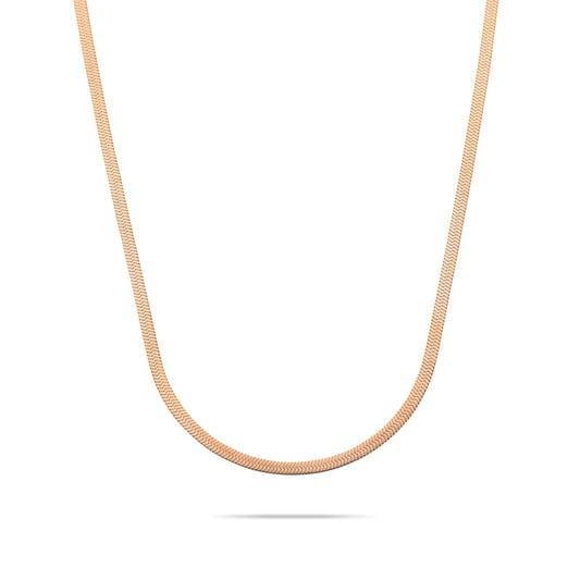Snake necklace rosé gold - Stainless steel