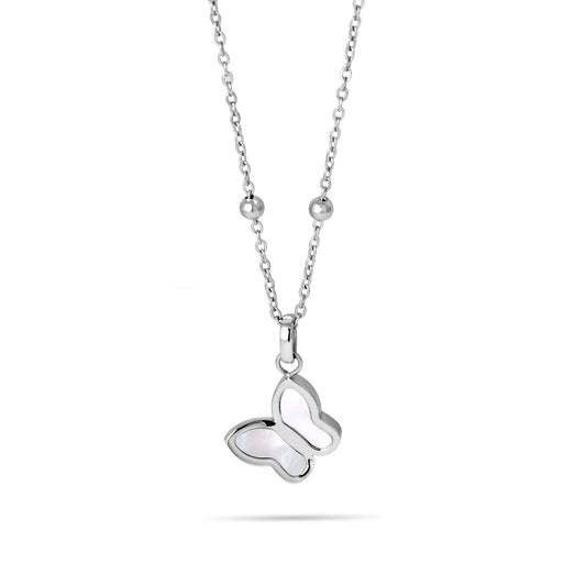 Vlinder ketting zilver