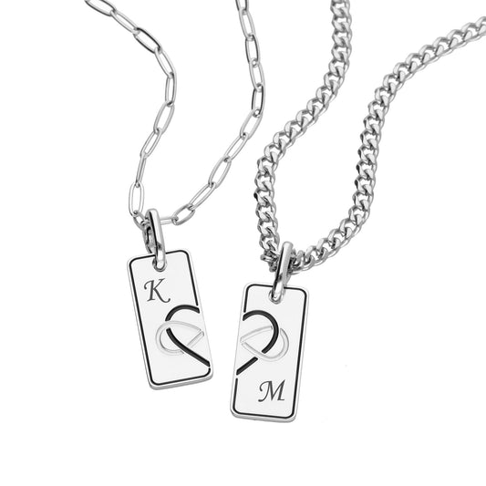 Soulmates ketting – koppel zilver
