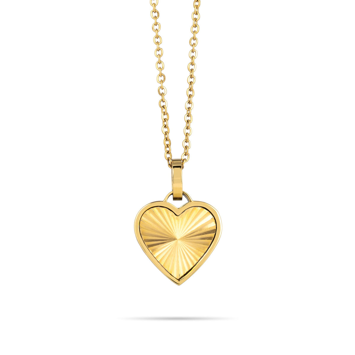 Sunray hart ketting goud