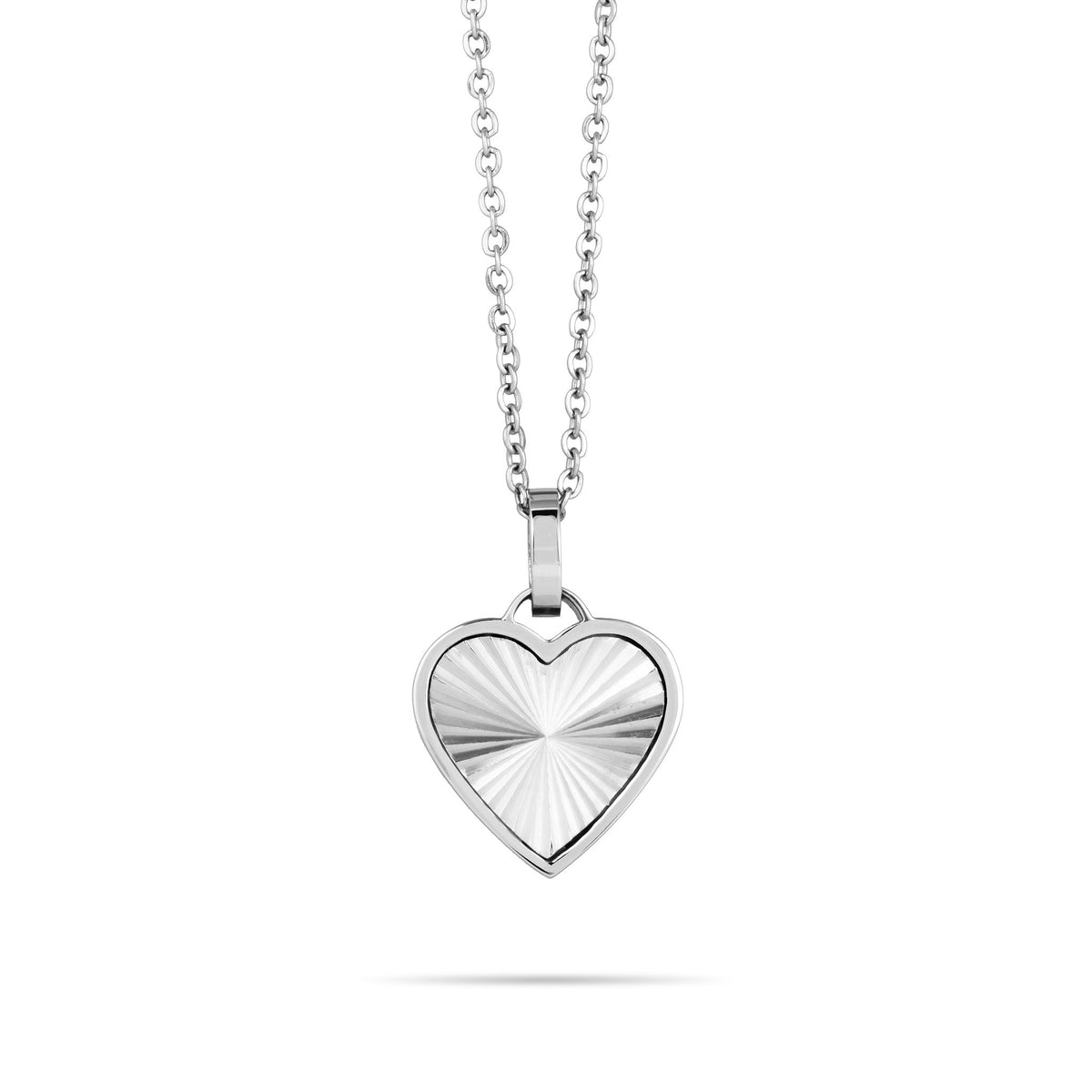 Sunray hart ketting zilver