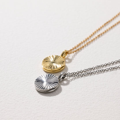 Sunray locket silver