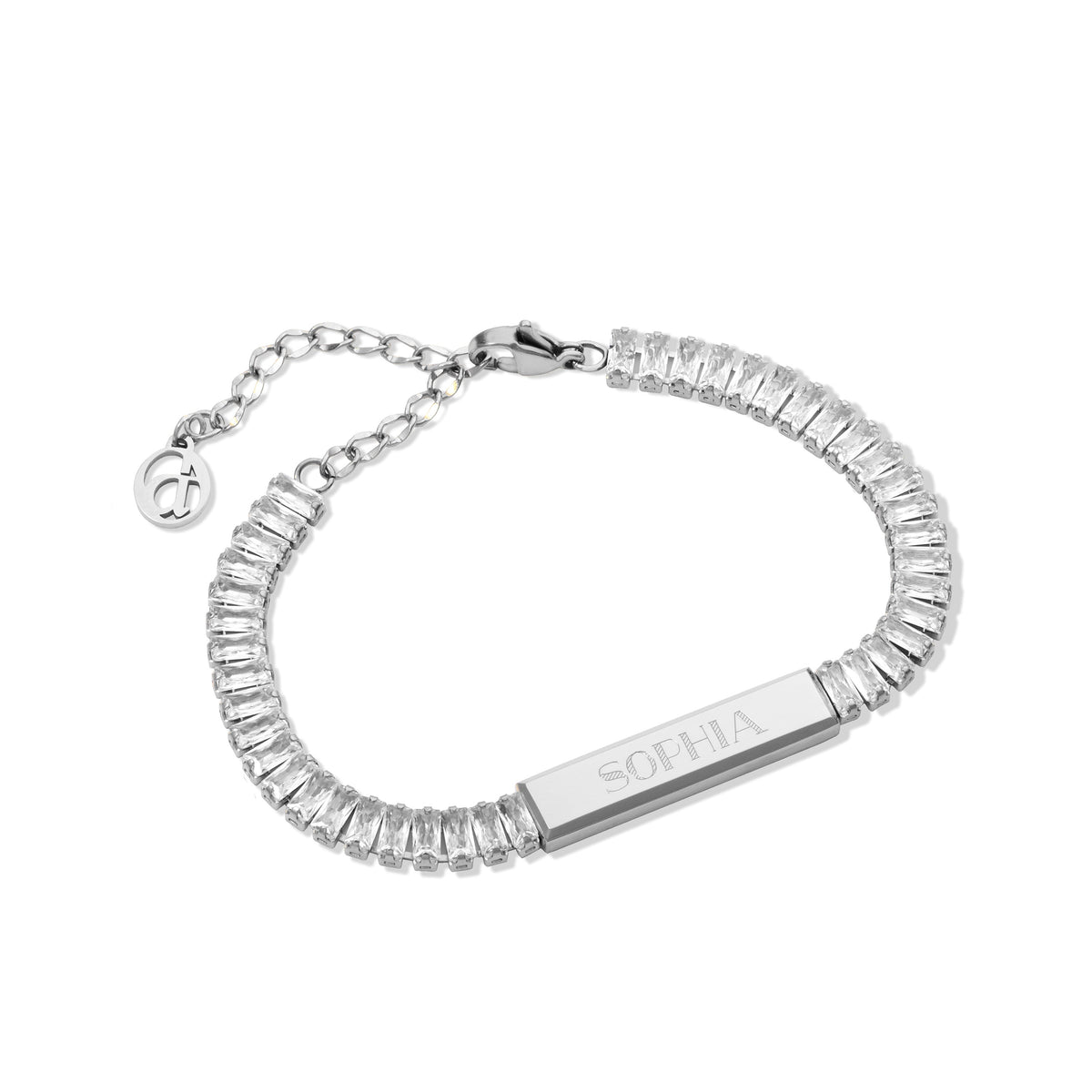 Tennis naamarmband zilver