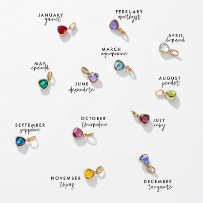 Letter & birthstone bracelet silver