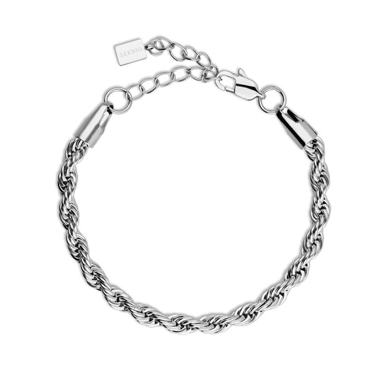 Twisted Rope Silver - Stainless steel
