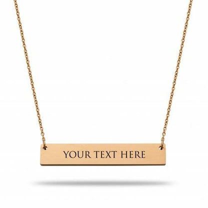 Bar necklace rosé gold - Personalized