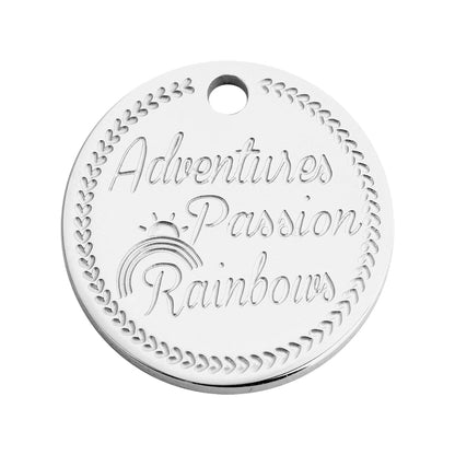 Coin rainbow silver - Stainless steel