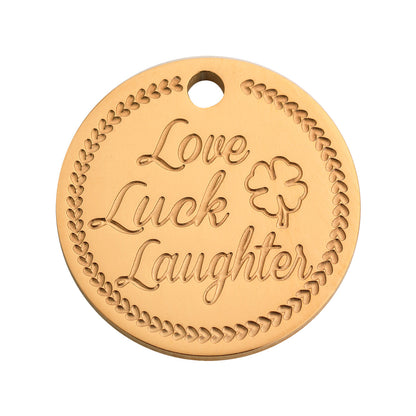 Coin clover rosé gold - Stainless steel