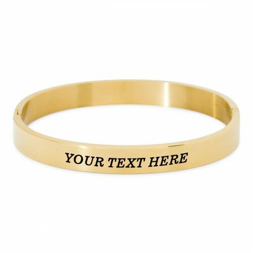 Tekst bangle goud